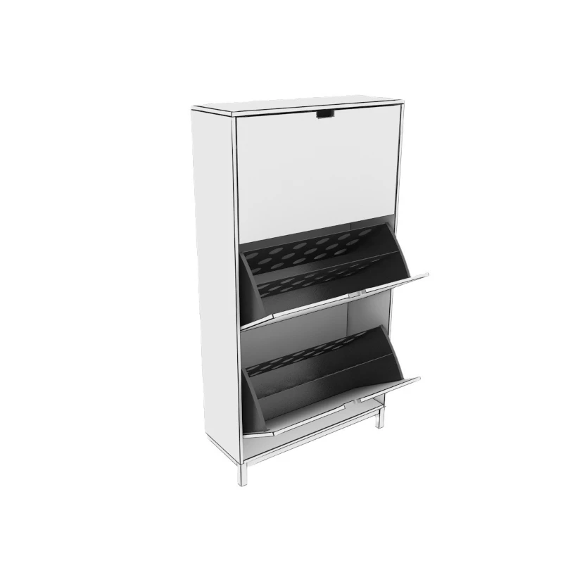 

does not occupy an area to save space shoe cabinet, household solid wood granular board shoe cabinet