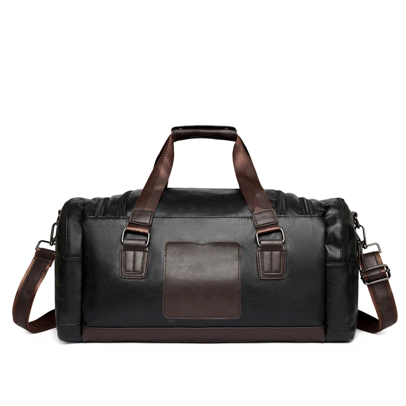 

PU Leather Travel Duffel Bag Luggage Weekender Overnight Tote for Men Women Gym Sports Crossbody Carry on Waterproof Handbags