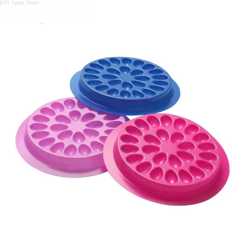 

10-60pcs Disposable Plastic Flower Holder Sticker Glue Adhesive Pallet Grafted lashes tool For Eyelash Extension Makeup Tools