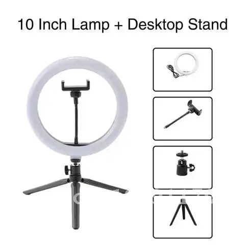 Selfie Ring Light With Tripod Led Lamp Dimmable Photography Light Bluetooth Remote Led Ring Lamp For Vlog Makeup Youtube TikTok