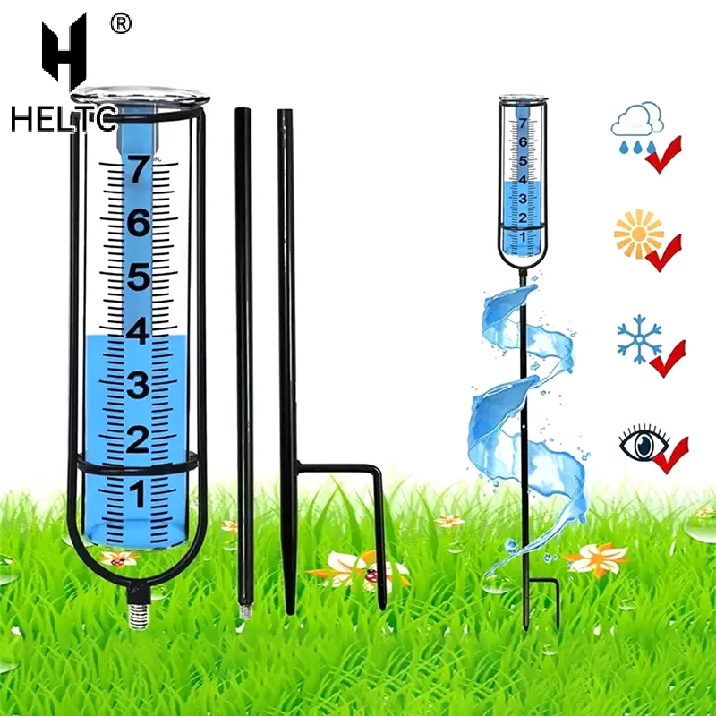 1セット ガーデン雨量計 凍結防止 雨量計 屋外 最高評価 ガーデンデッキ 芝生用 大きな数字 高さ調整可能