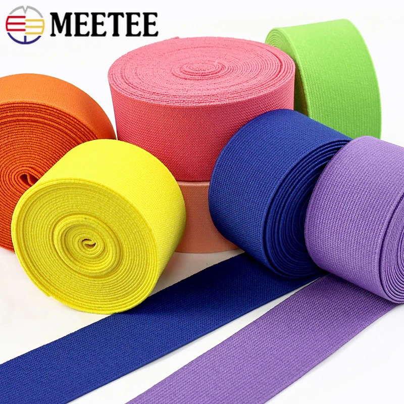 

10M 20-50mm 1.2mm Thick Nylon Elastic Bands Garment Belt Sling Rubber Band Jeans Pants Waistband Stretch Tape Sewing Accessories