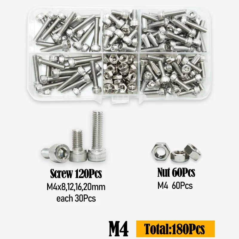 Innen sechs kant schrauben Schrauben Muttern Kit m2, 5 m3 m4 m5 m6 m8 Inbus antrieb din912 2,5 Edelstahl metrische Sechs kant schraube mit Mutter – Detail 7