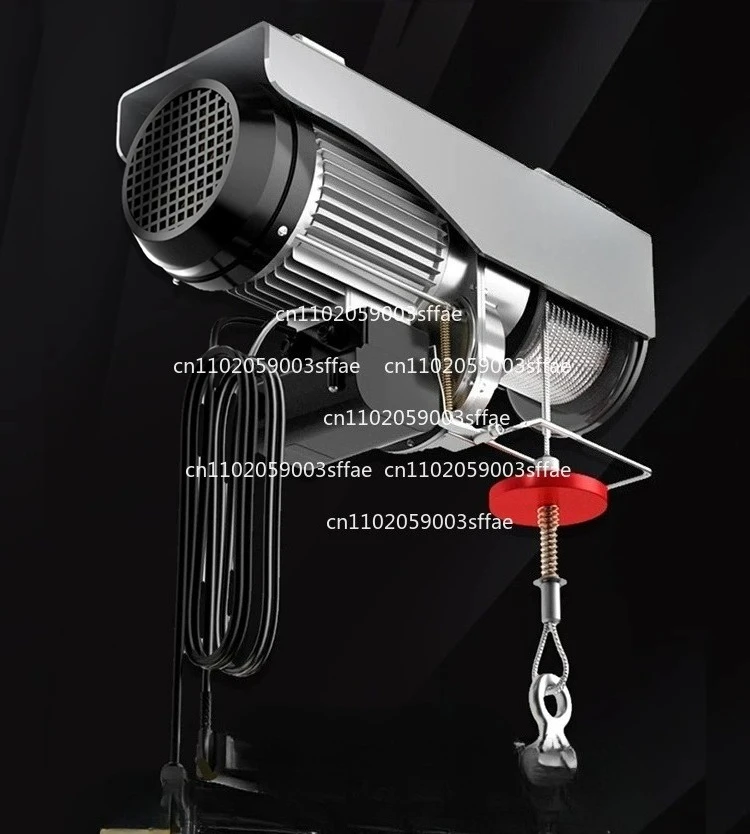 220V Crane Household Small Lift Hoist 1 Ton / 0.5T Winch Decoration Crane Fast  Micro Electric Hoist