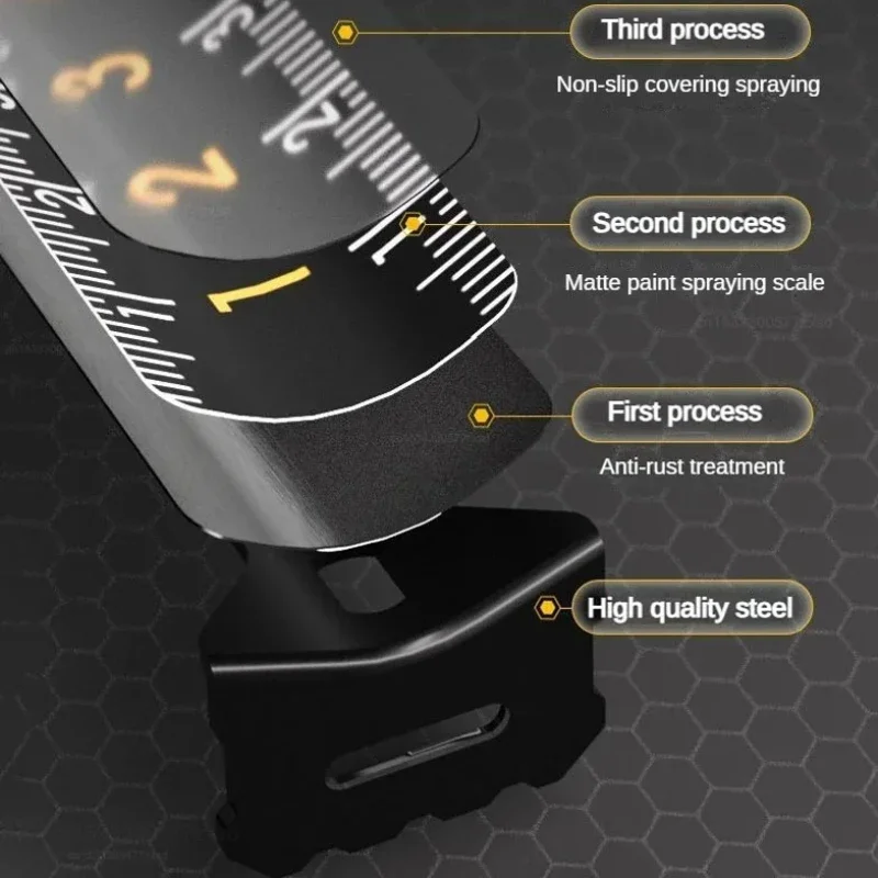 Imagem -06 - Xiaomi-fita Métrica de Aço Preto Espessada de Alta Precisão Durável Retrátil Ferramenta Multifuncional m 5m Novo
