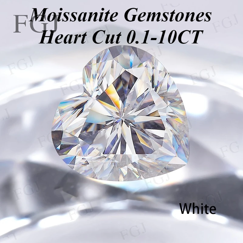 

0.1-10CT Super White Heart Cut Real Moissanite Gemstones Loose Stones VVS1 With GRA Certificate For Women Jewelry Wedding Gifts