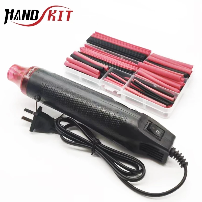 300W Heat Guns 127-750pcs Heat-shrink Tubing Thermoresistant Tube Heat Shrink Wrapping Set Protable Hot Air Gun Repair Tools