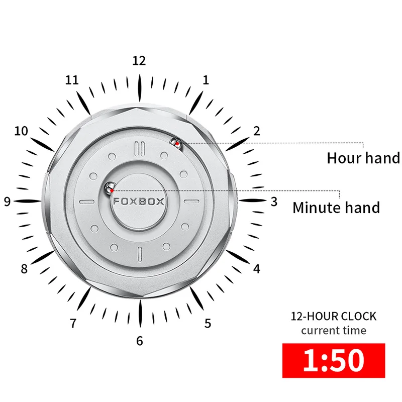 New Original FOXBOX Men Watch Fashion Ball Pointer Dial Design Quartz Wristwatches for Men Stainless Steel Waterproof Watch Men