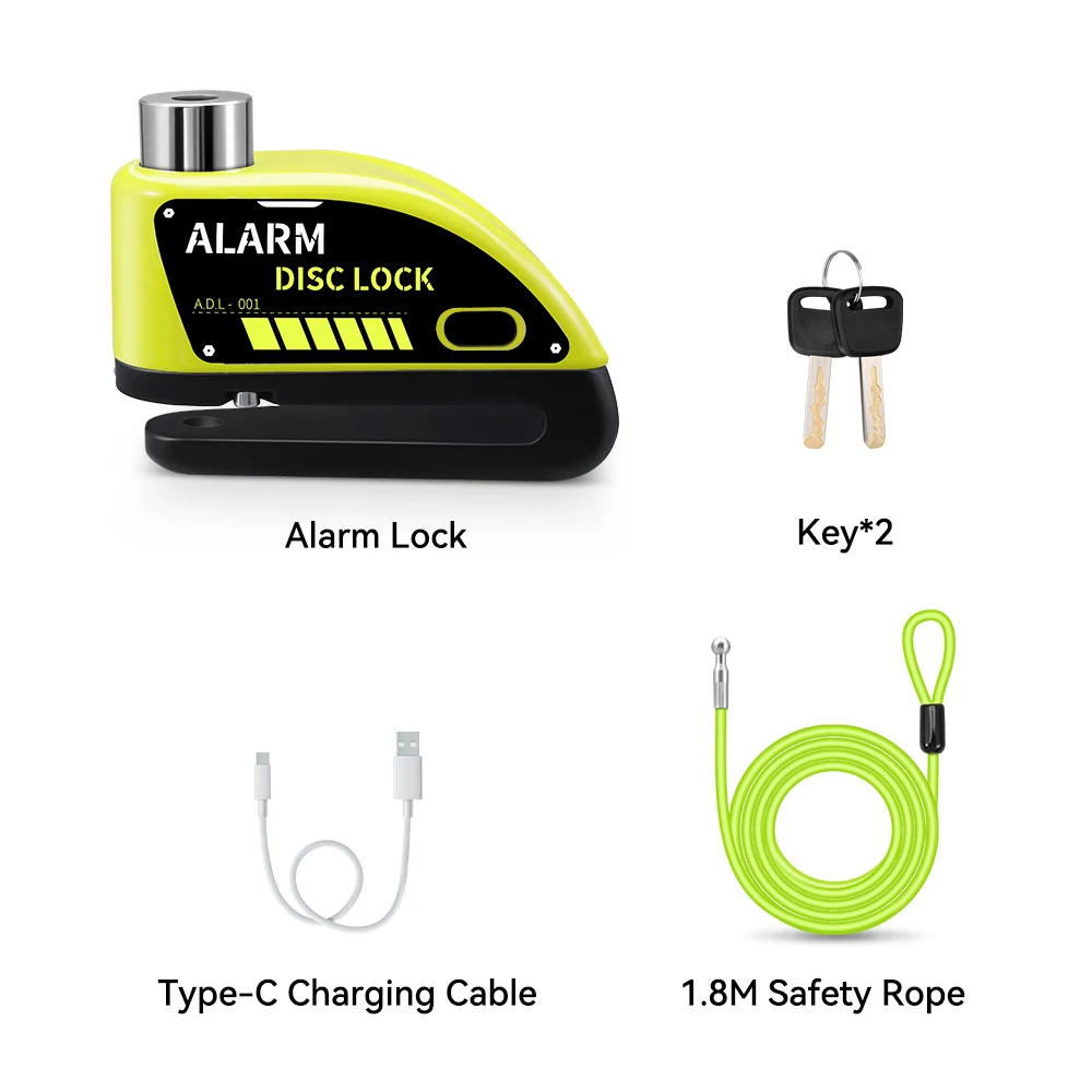 Extractme Motorfiets Alarm Schijfrem Slot 120dB Fietswiel Schijf Hangslot Beveiliging Anti-Diefstal Slot Scooter Alarma Motocicleta - afbeelding 1