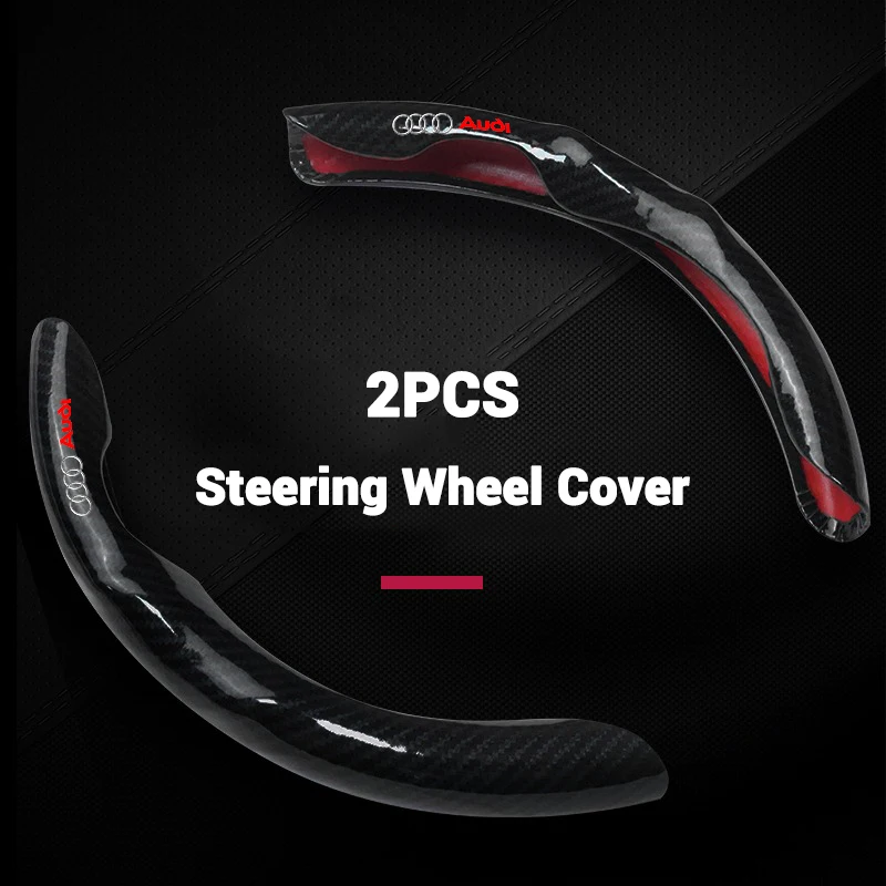Car Styling Steering Wheel Anti-slip Wheel Cover Protect For Audi Sline TT RS A4 B7 B8 B9 A3 8P 8V 8L A5 A6 C6 C5 C7 4F A1 A7 A8 view 5