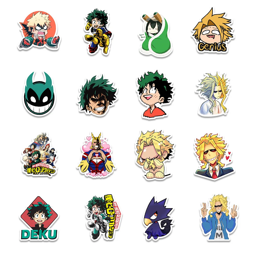 10/30/50/100PCS My Hero Academia Anime Stickers Aesthetic DIY Skateboard Phone Case Laptop Waterproof Colorful Kid Cool Stickers