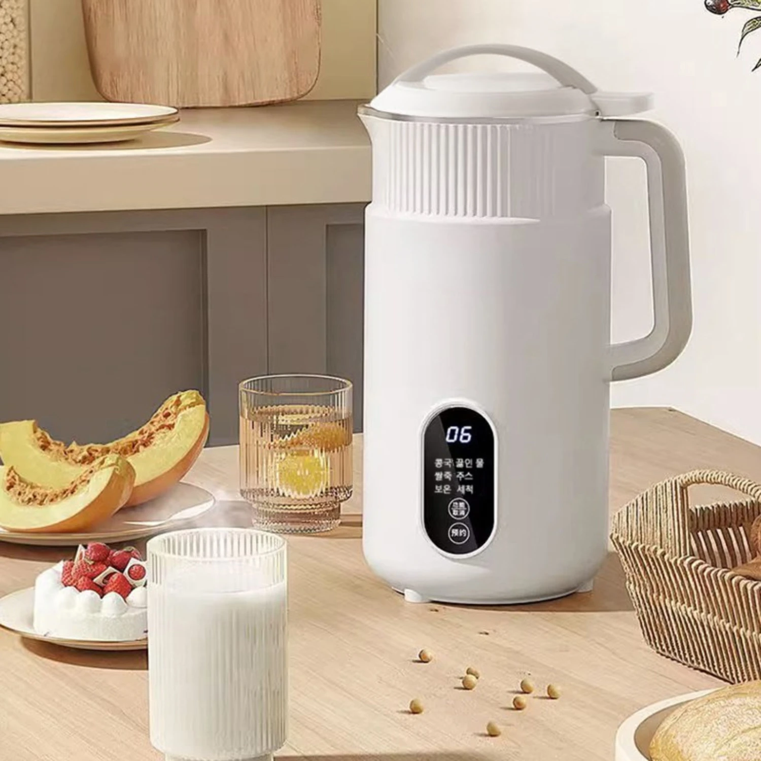 Máquina automática de limpeza e aquecimento de leite de soja com um toque, preservação de calor e baixo ruído doméstico multi-mi