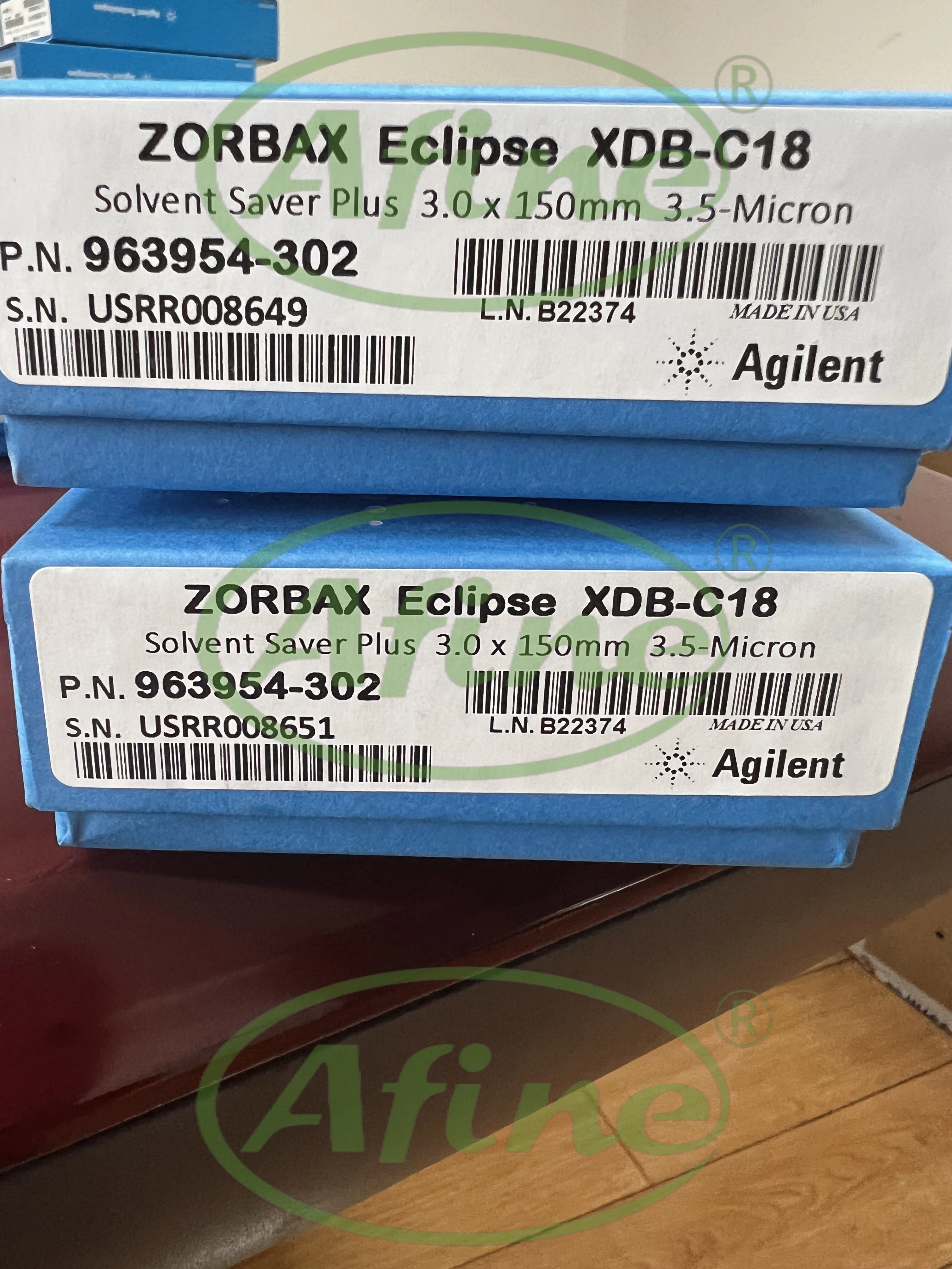 

AFINE Agilent,963954-302,ZORBAX RR Eclipse XDB-C18 Column, 3.0 x 150 mm, 3.5 µm