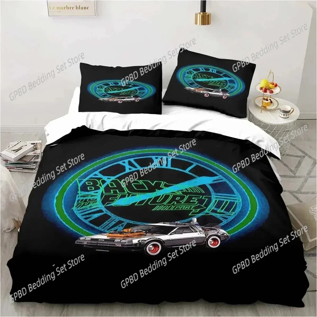 

Back To The Future Classic Movie Retro Comfortable Duvet Cover Pillowcase Bedding Set Children Bedroom Decoration Home Textile