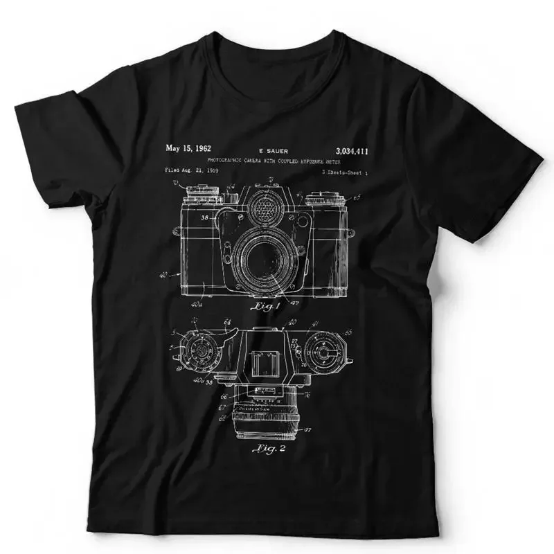 Camera Patent T Shirt Kids Photo Photographer Film Pro Journalist