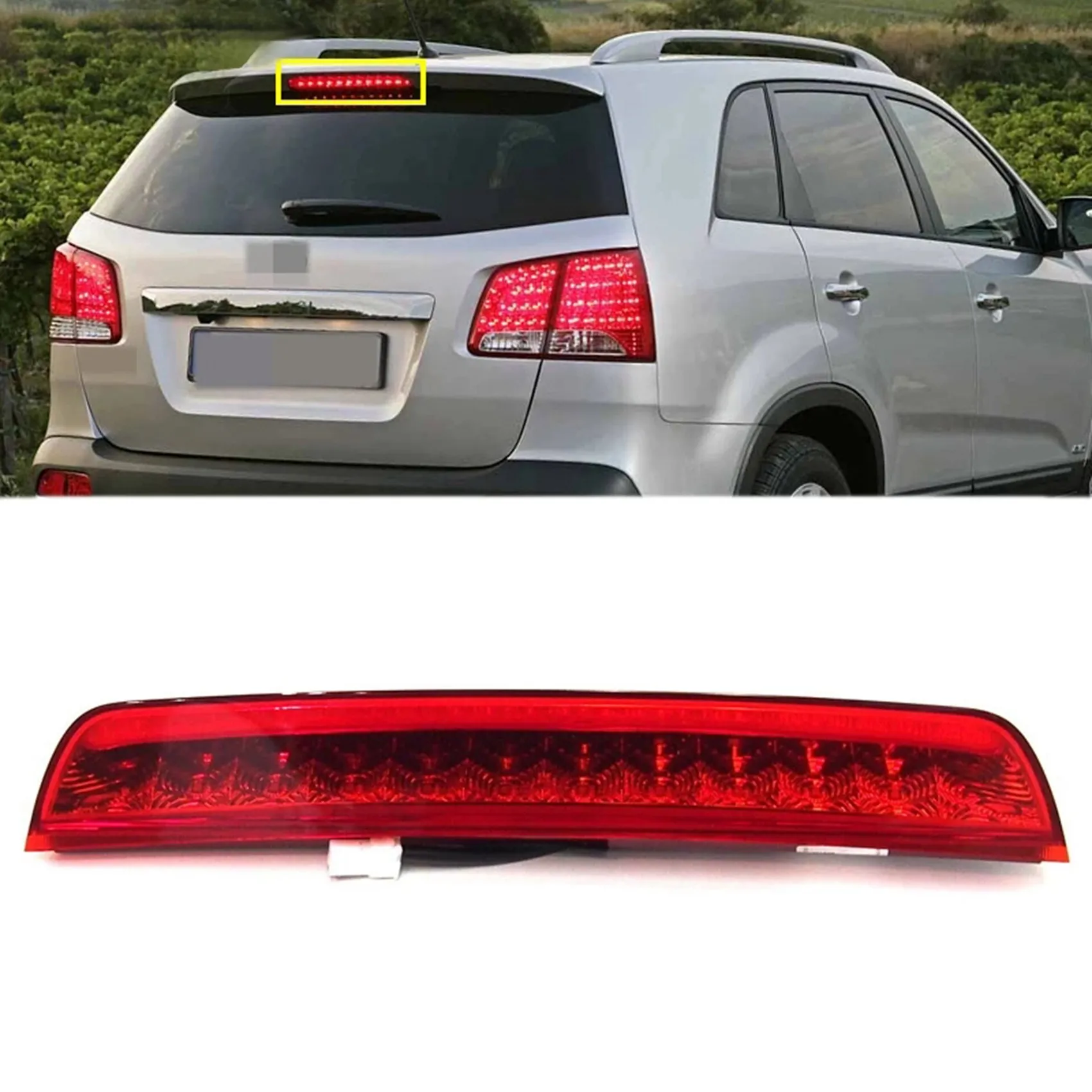 Car High Mounted Third Brake Light Rear Brake Light LED Warning Light for Kia Sorento 2011 -2015 92700-2P000