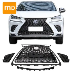 光沢のある黒い車のバンパー,スポーツタイプのグリル,改造された車のアクセサリー,lexus nx200,nx300,2015-2020