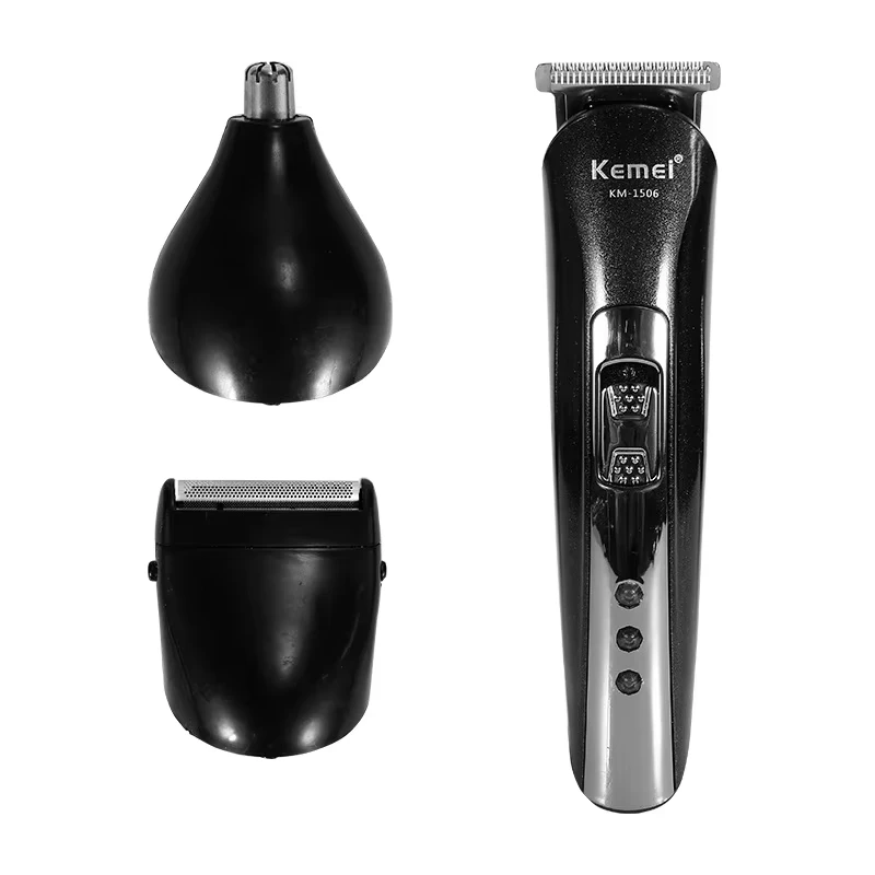 Kemei KM-1506 3 in 1 Electric Hair Clipper USB Charging Shaver Rechargeable Nose Hair Trimmer Professional Shaving Machine view 5