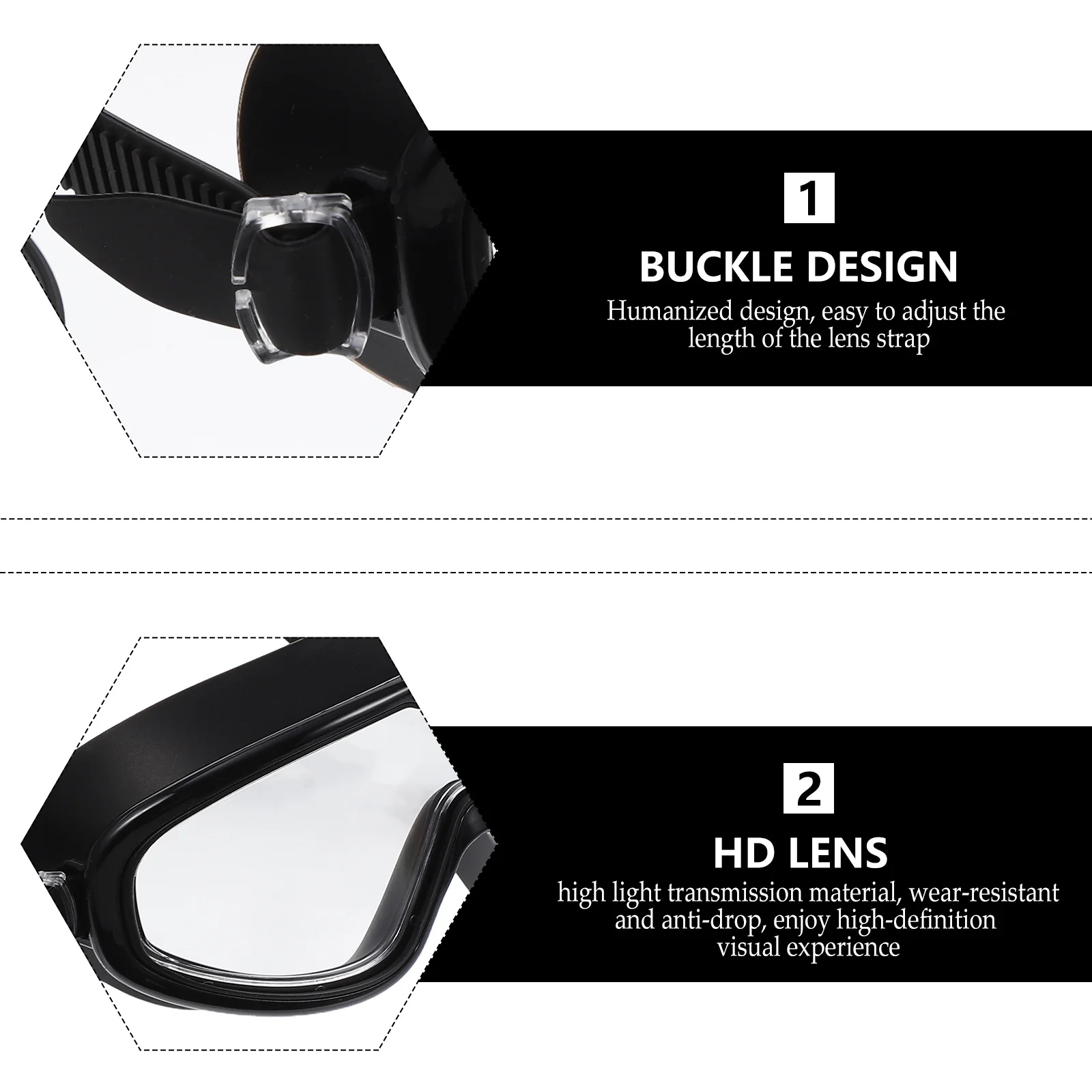 

1Pcs Big Frame Anti-Fog Waterproof Silicone Adults Swim Goggles High Light Transmission Uv Protection Swim Glasses