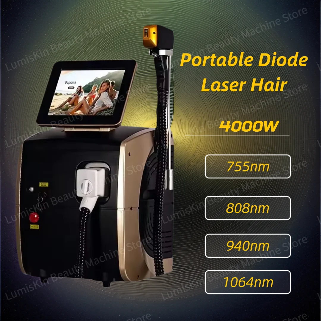 

Портативный диодный лазер 808 нм для удаления волос, безболезненный лазерный эпилятор для лица, подмышек, ухода за телом, оборудование для депиляции