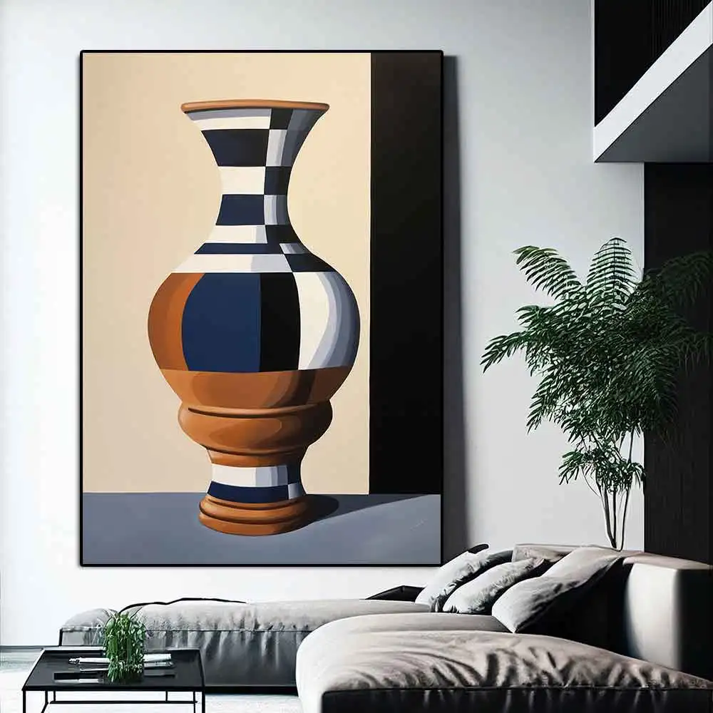 

Abstract Porcelain Vase Poster Print Minimalism Still Life Pottery Canvas Painting Nordic Wall Art Mural Living Room Home Decor