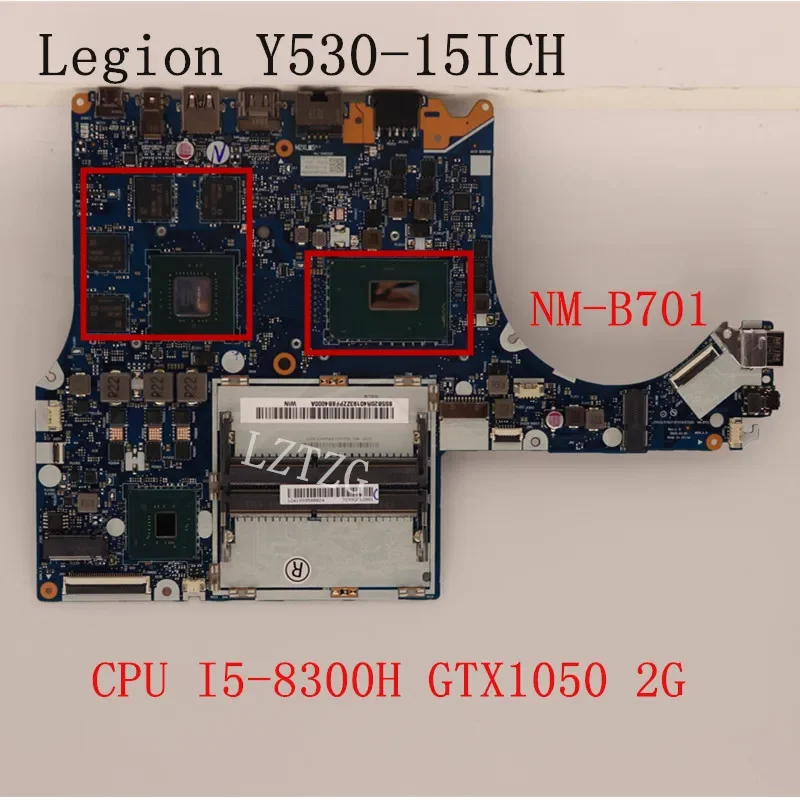 

NM-B701 для Lenovo Legion Y530-15ICH, материнская плата для ноутбука, процессор I5-8300H GTX1050, 2 ГБ, артикул 5B20R40193