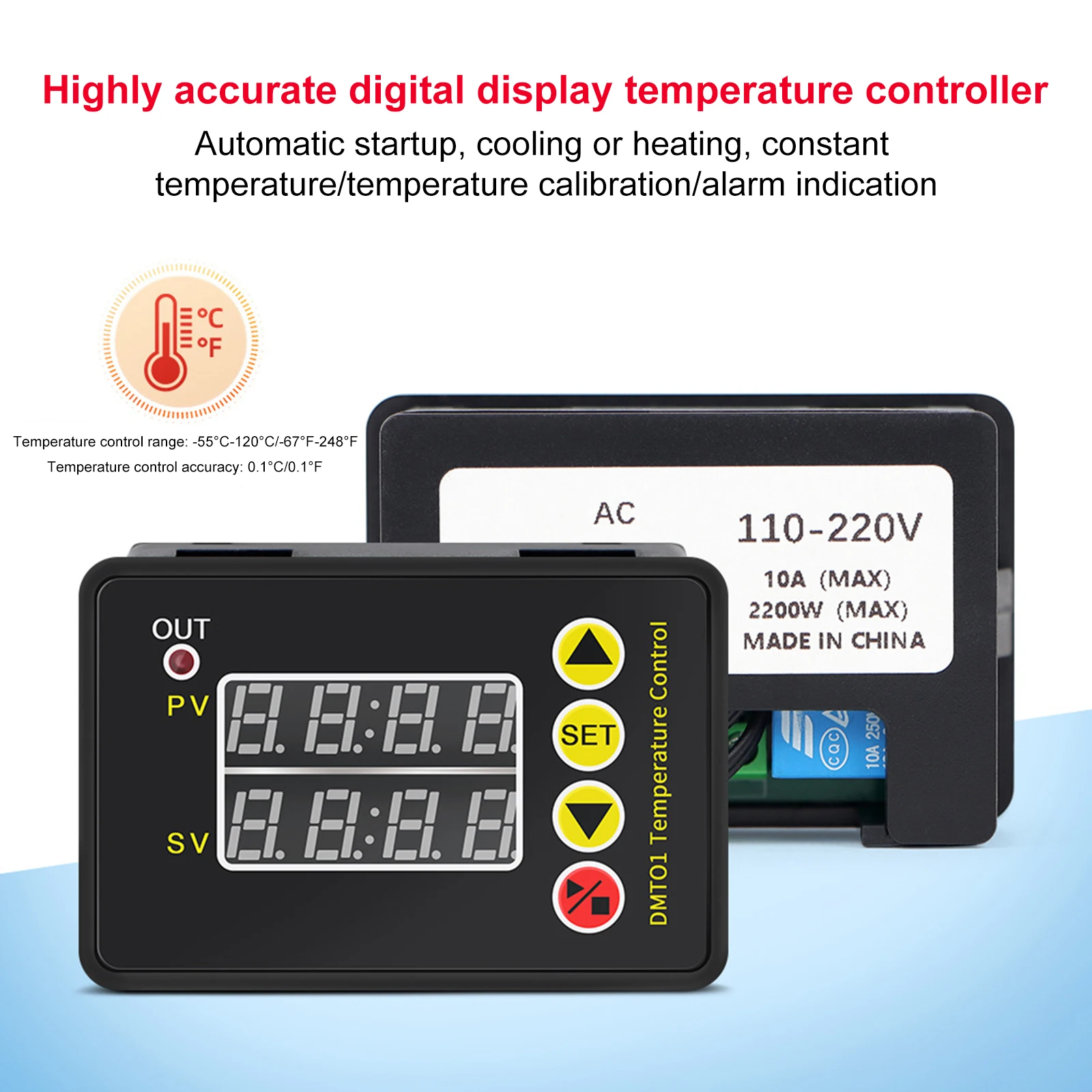 New Microcomputer Temperature Controller 1pcs Temperature Controller Intelligent Constant Temperature Microcomputer Controller