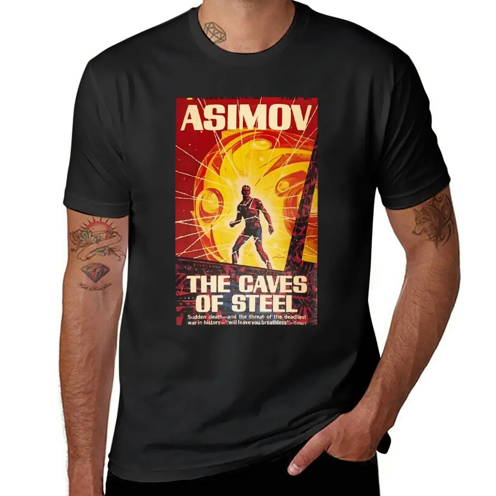 The Caves of Steel - Isaac Asimov T-Shirt summer clothes heavyweights boys animal print mens t shirt