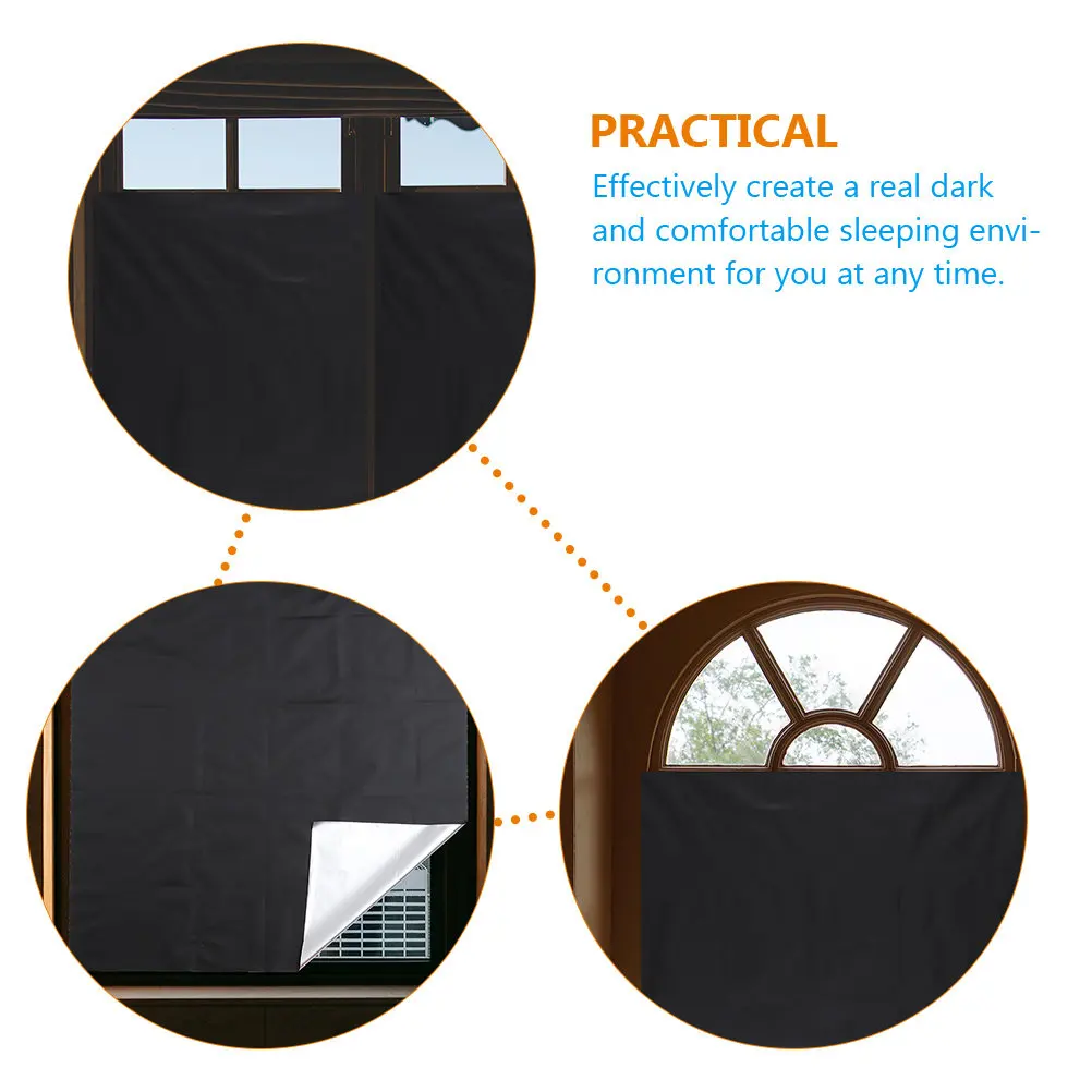 Blackout Curtain Self Adhesive Portable Travel Window Cover Easy Cut Blackout Shade for Home Office Sunlight Block