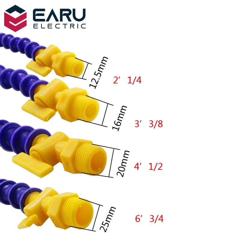 أنبوب هوائي 1/4 "3/8" 1/2 "BPS ذكر الموضوع البلاستيك مرنة المياه النفط خرطوم مبرد الأنابيب ل مخرطة ماكينة بتحكم رقمي بالكمبيوتر