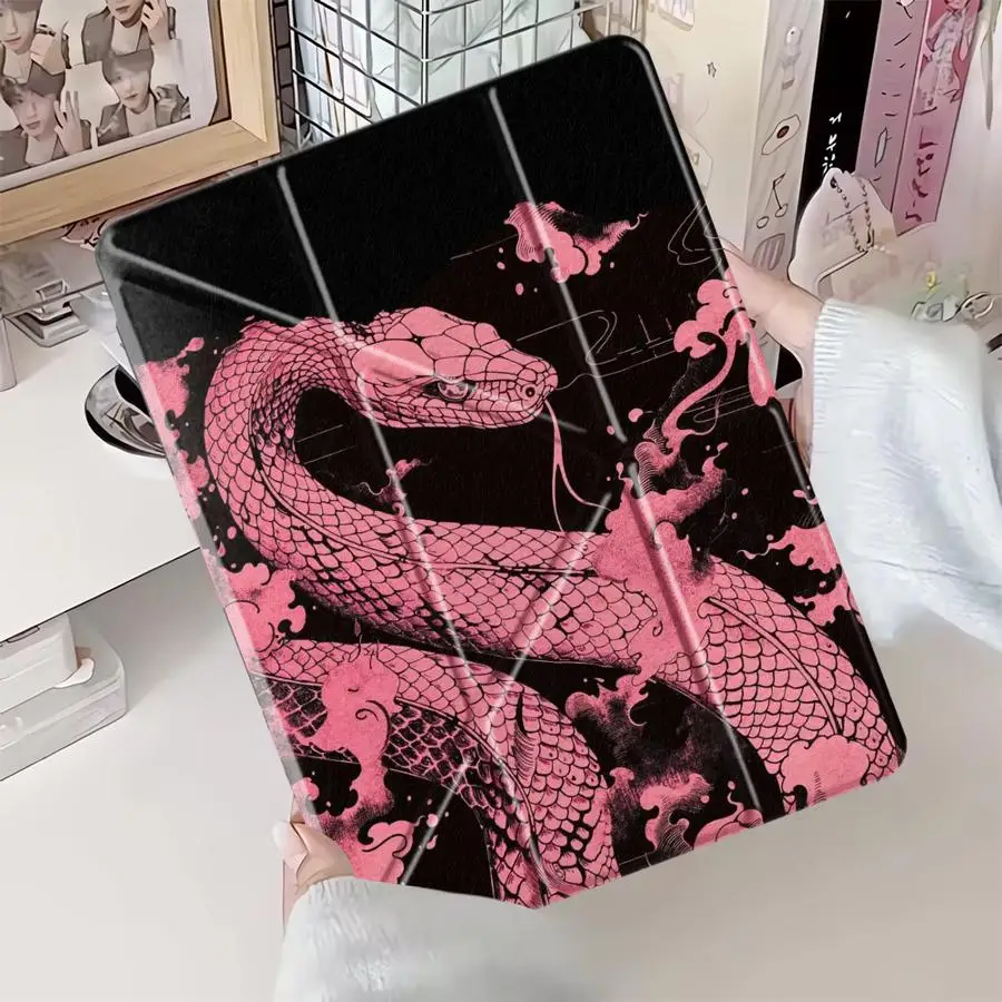 Capa Protetora para Tablet iPad Pro 2025 Air 4 5 M3 M2 1 2 M4 11 polegadas Mini 6 7 Pro 11ª 10ª 9ª 8ª 7ª 12.9 polegadas Flor de Ameixa