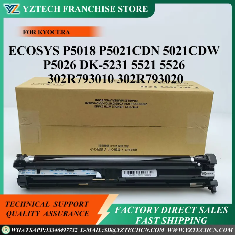 

DK-5230 DK-5231 Барабан для Kyocera ECOSYS P5018 P5021cdn P5021cdw P5026 M5521 M5526 302R793010 302R793020 Барабанная установка 100K