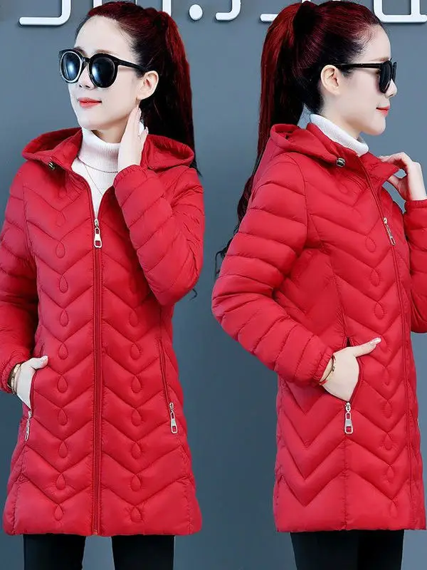 

Утепленная хлопковая куртка средней длины с воротником-стойкой и съемным капюшоном, женское модное осенне-зимнее пальто в корейском стиле Tagkita
