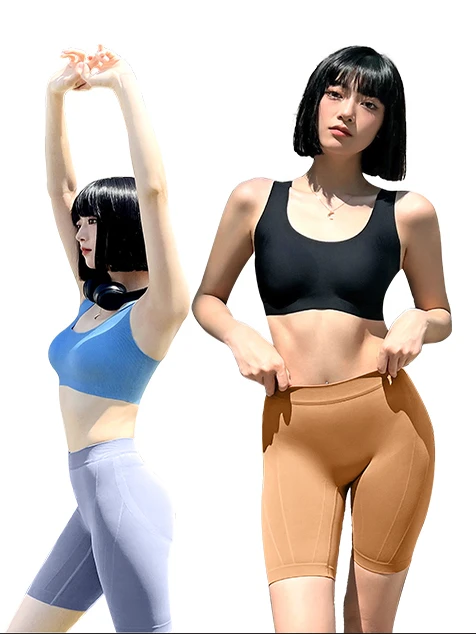 アイスセンセーション-シームレス-シャーク-ライディングパンツ-ヨガ-スポーツ-シェイピング-ビューティー-ボディ-スカルプティング-ボトムス-バービーパンツ-ミッドウエスト-七分丈