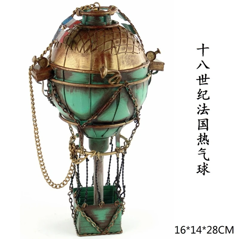 

Retro iron decorative model ornament 18th century French hot air balloon bar western restaurant hanging home decoration