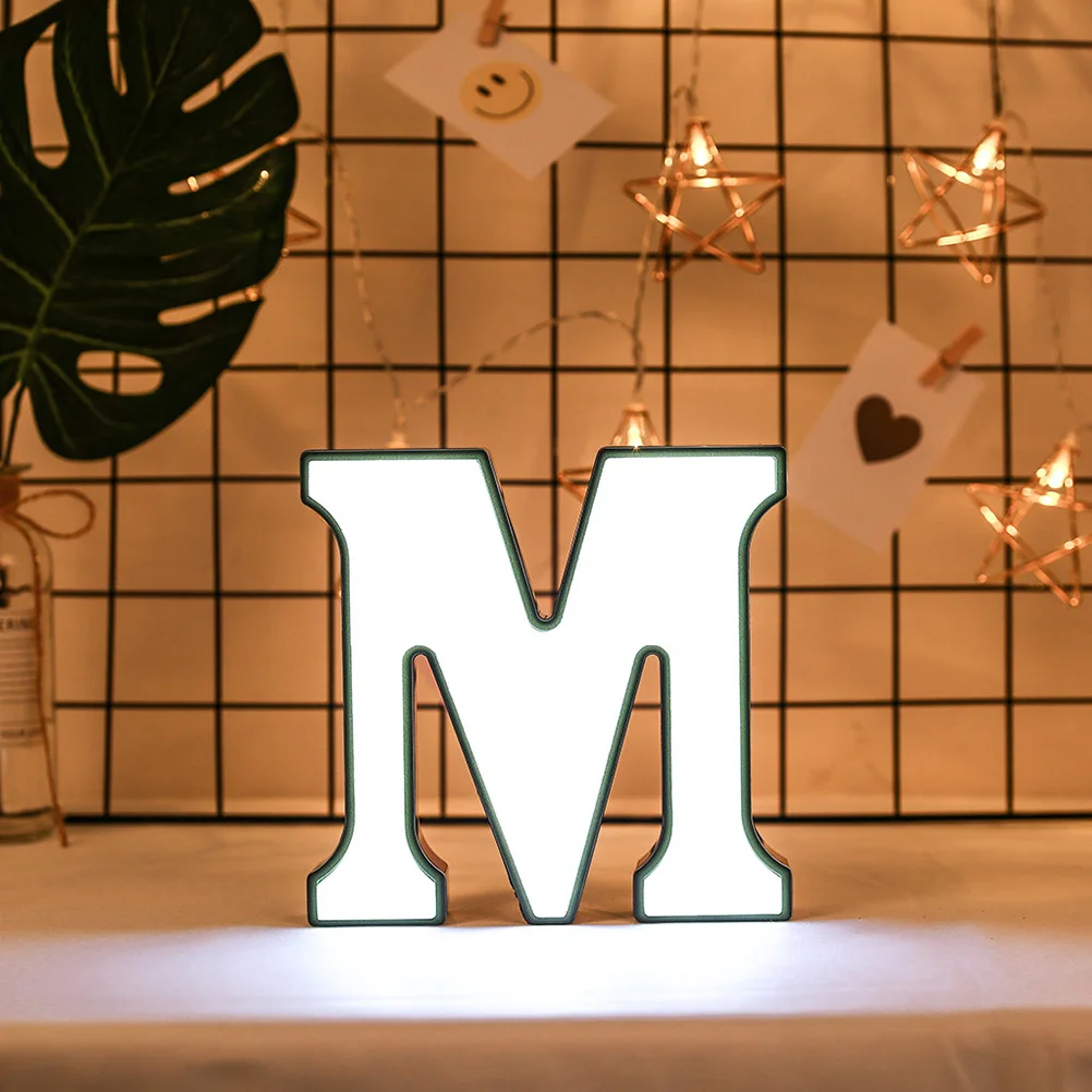 

LED Neon Letter Light Alphabet Bedroom Wedding Party Wall Decor Portable Operated Safe Material