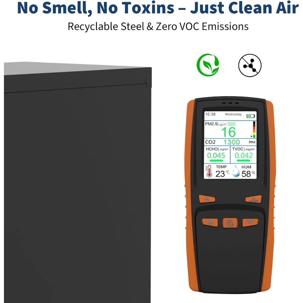 71 in Tall Slim Metal Locker Cabinet with Hanging Rod and 2 Shelves, Heavy Duty Steel Storage for Office, School, Gym