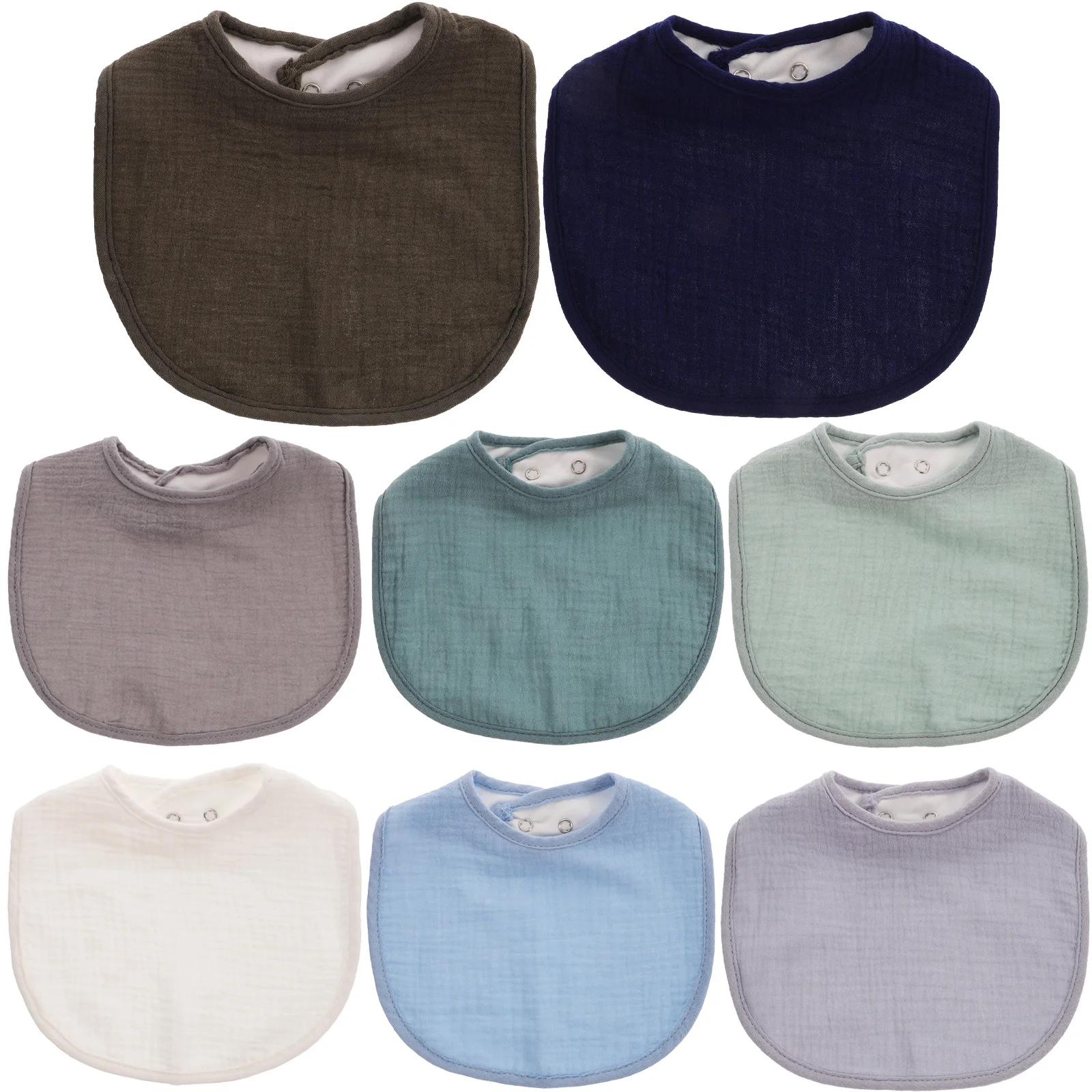 8개입 아기 턱받이 밴다나 스타일 침 흘림 방지 부드럽고 편안한 신생아 수유 턱받이 남아 여아 유아 식사 용품 아기 턱받이