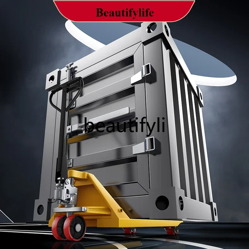 

E132 Forklift manual hydraulic truck forklift 2/3 tons 5 tons warehouse high quality trailer hand push cattle forklift