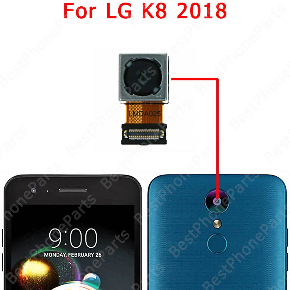 Facing Selfie Big Camera For LG K7 K8 K10 K22 K30 K31 K52 K61 Rear Backside Back View Front Camera Module Flex Cable