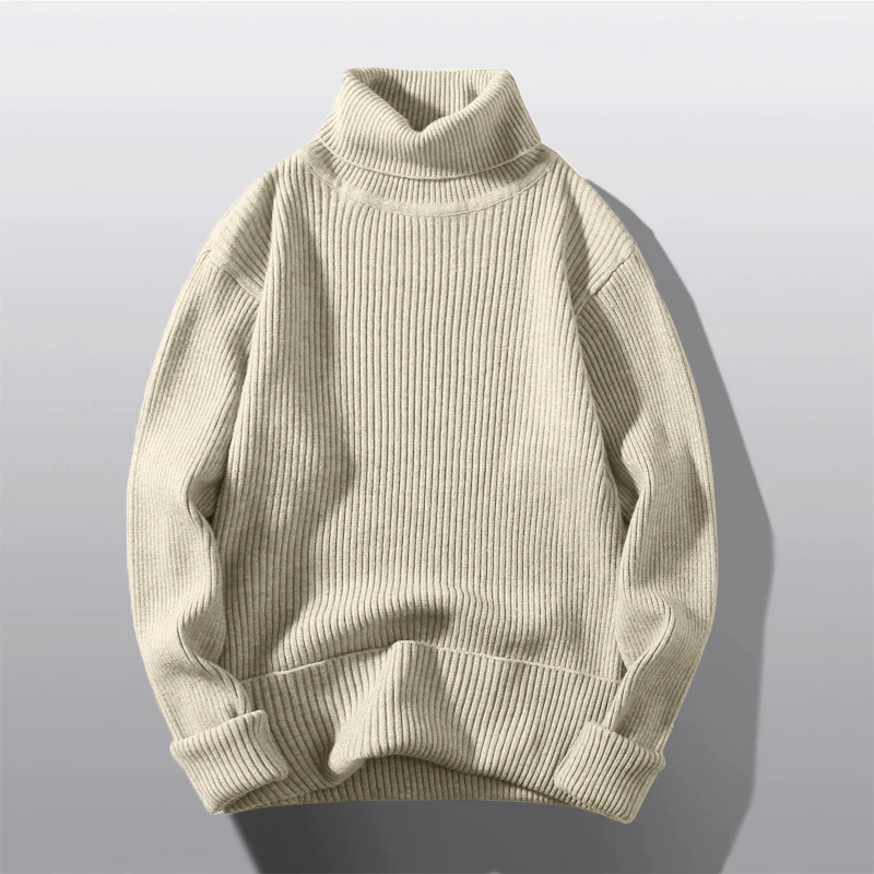 Men\'s Turtleneck Sweater Autumn Men\'s Knitting Pullovers Rollneck Sweater Winter Warm Men Jumper Slim Fit Casual Streetwear