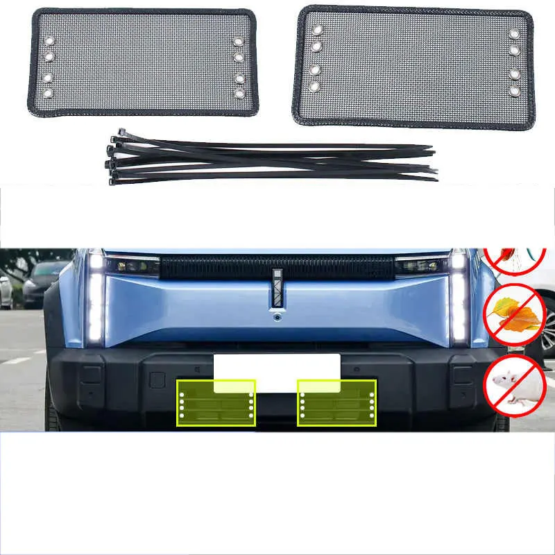 Car Front Grill Net Head Engine Protect Cover Anti-insect for Chery Icar 03 Jaecoo J6 2023 2024 2025 Kit Modify Accessories