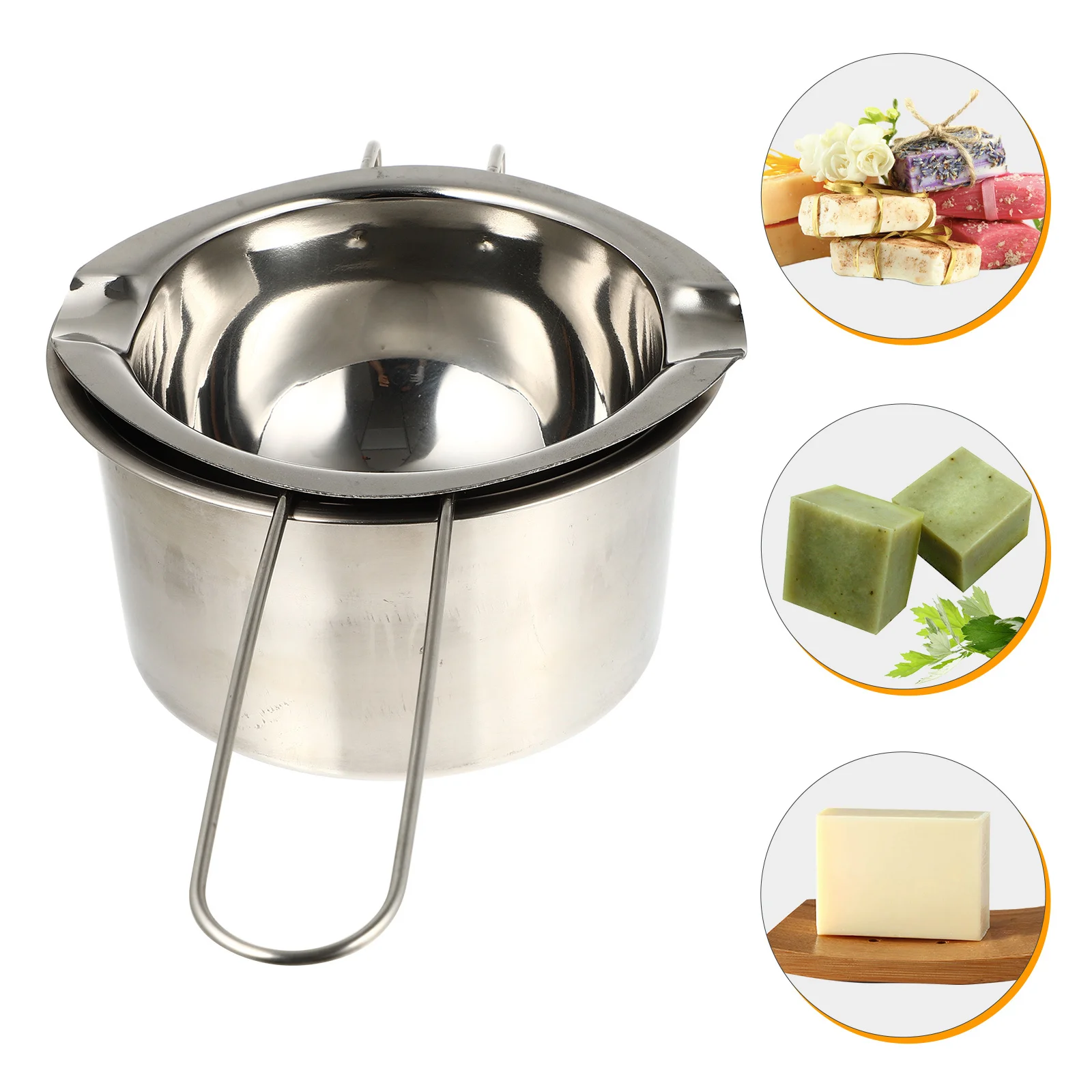 

1Set Wax Melting Pot Portable Soap Melting Container Large Diameter Long Handle Wax Heater Pot for Hair Removal