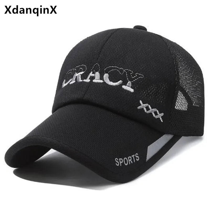 

New Summer Mesh Cap Breathable Embroidery Hardtop Baseball Caps For Men Sunscreen Travel Hat Camping Fishing Hat Women's Hats