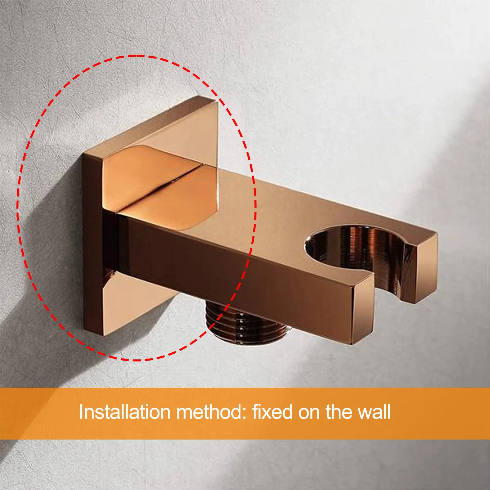 ABNL Solid Brass Wall Mount Handheld Shower Bracket Holder With Water Supply Shower Outlet