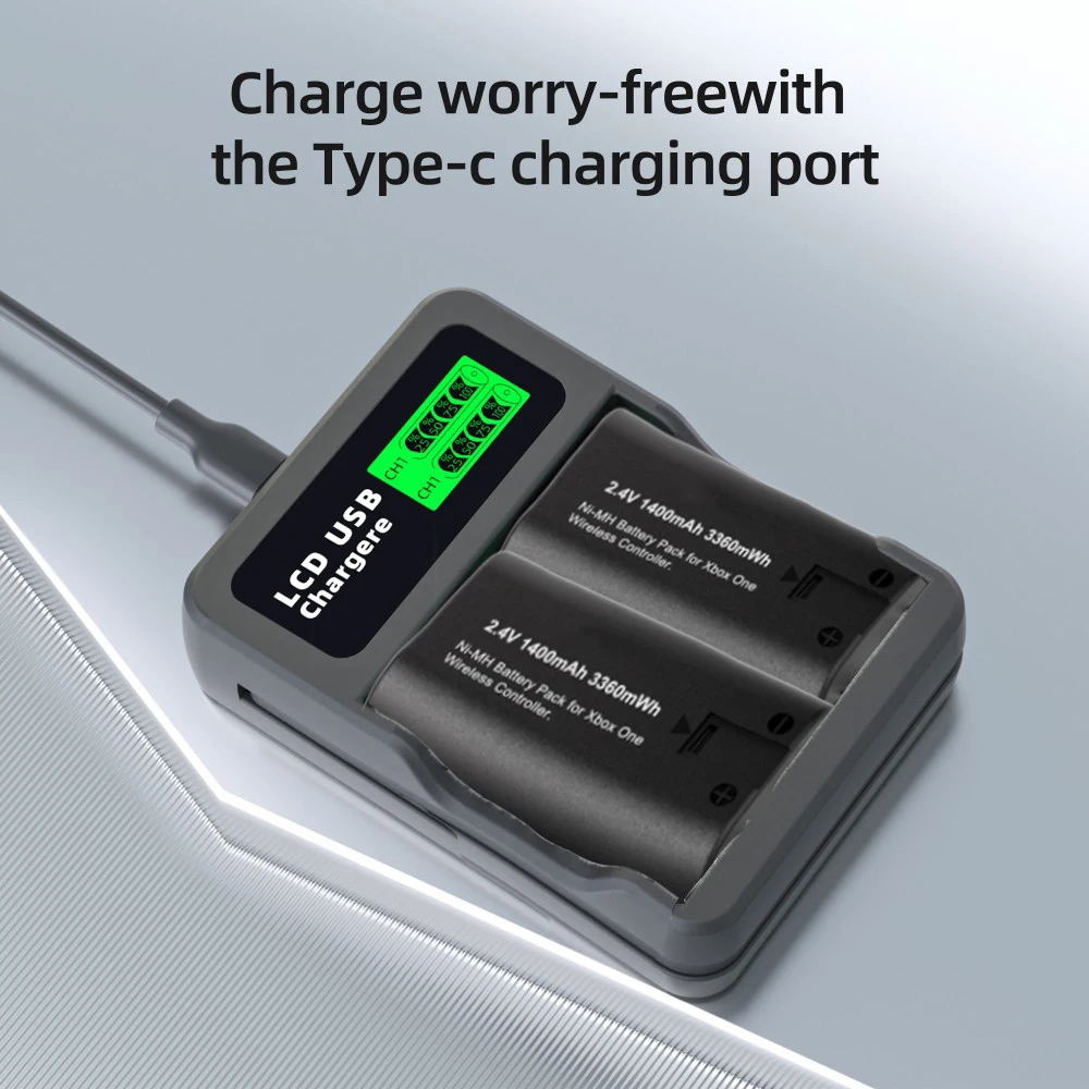 KOSHARE 3360mWh KO-Xbox-3360  Digital Battery + USB Charger for Xbox One/Xbox Series X/Xbox One S/Xbox One X/Xbox One Elite