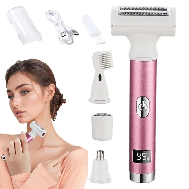 Electric Shaver Rechargeable Electric Razor Hair Removal Device LED Display Cordless Ladies Razor Body Trimmer For Adults Women