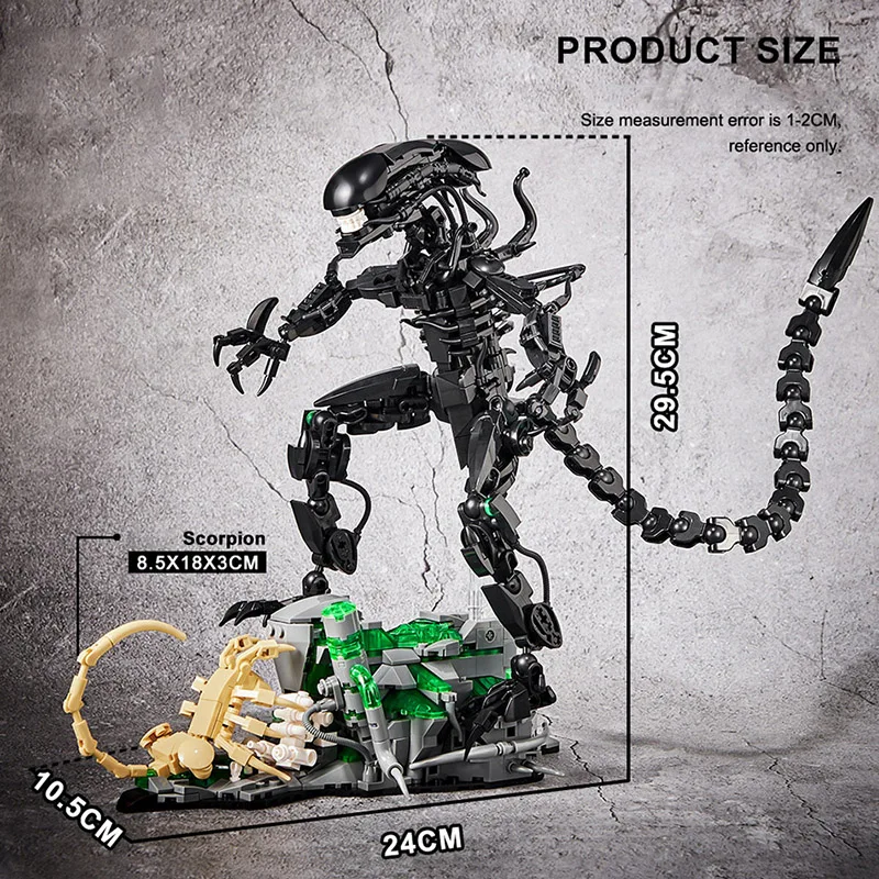 Creative MOC 958pcs Alien Monster Building Blocks Bricks Set DIY Alien Figures Assembly Model Kit Toys For Children Adult Gifts