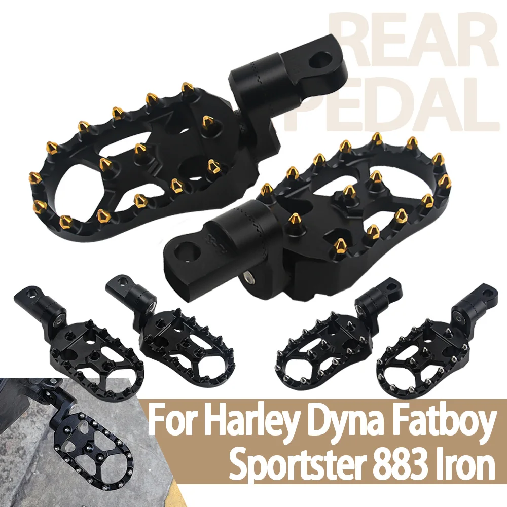 

For Harley Dyna Farboy Sportster 883 Motorcycle Front&Rear Footrest Adjustable Extend Lowering Foot Pegs Rotatable FootPegs Rest