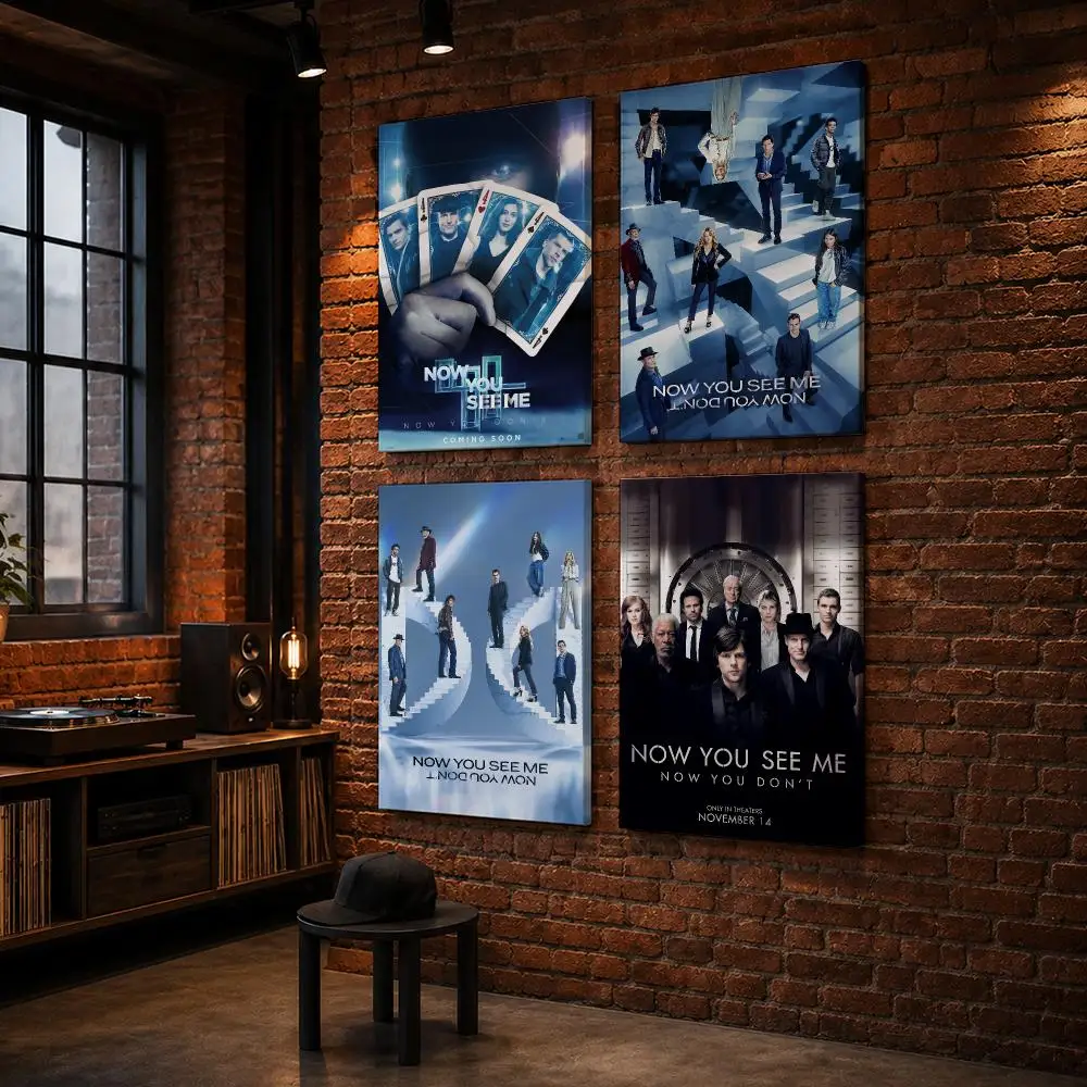 N-Now You See Me 3 Framed Wall Painting Wood Canvas Poster For Living Room Bedroom Hallway Office Home Decor Gift